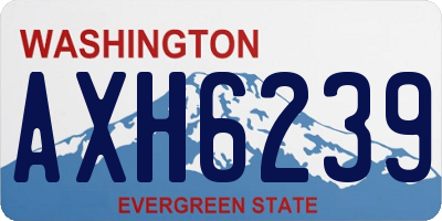 WA license plate AXH6239