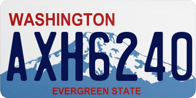 WA license plate AXH6240