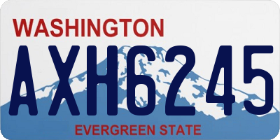 WA license plate AXH6245