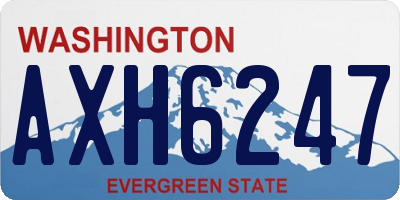 WA license plate AXH6247