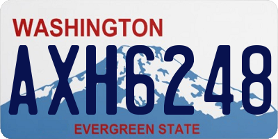 WA license plate AXH6248