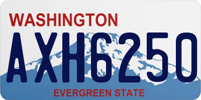WA license plate AXH6250