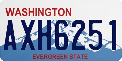 WA license plate AXH6251