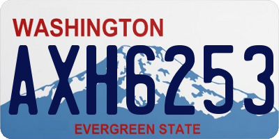 WA license plate AXH6253