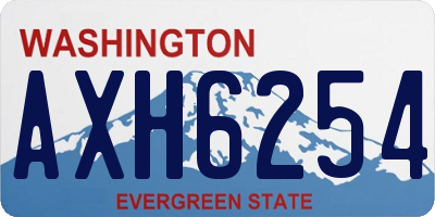WA license plate AXH6254