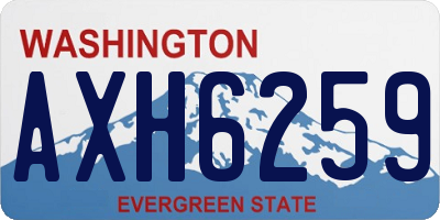 WA license plate AXH6259