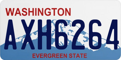 WA license plate AXH6264