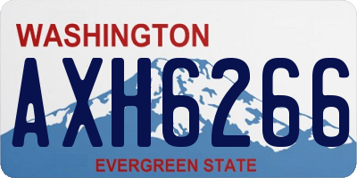 WA license plate AXH6266