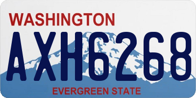 WA license plate AXH6268