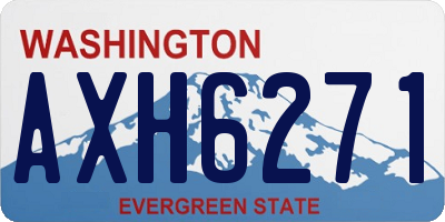 WA license plate AXH6271