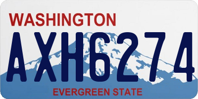 WA license plate AXH6274