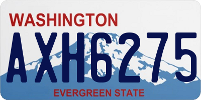 WA license plate AXH6275