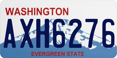 WA license plate AXH6276