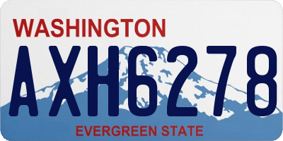 WA license plate AXH6278