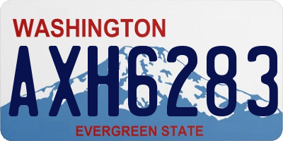 WA license plate AXH6283