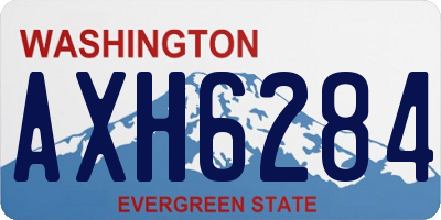 WA license plate AXH6284