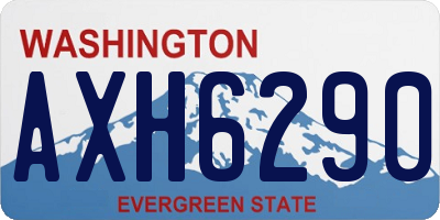 WA license plate AXH6290
