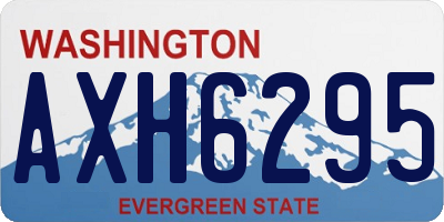 WA license plate AXH6295