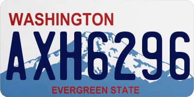 WA license plate AXH6296