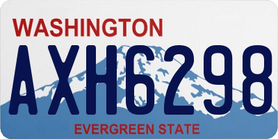 WA license plate AXH6298