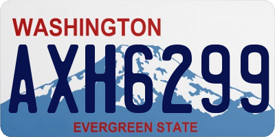 WA license plate AXH6299