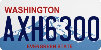 WA license plate AXH6300
