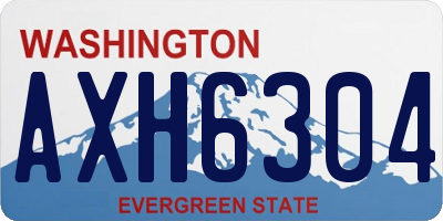 WA license plate AXH6304