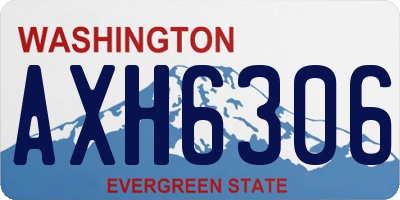 WA license plate AXH6306