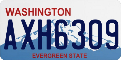 WA license plate AXH6309