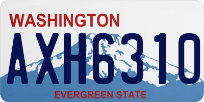 WA license plate AXH6310