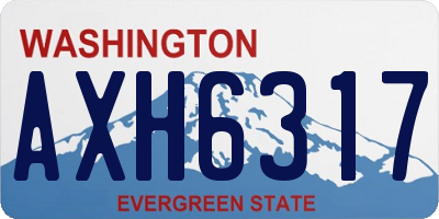 WA license plate AXH6317