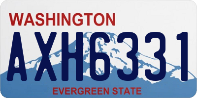 WA license plate AXH6331