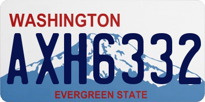 WA license plate AXH6332