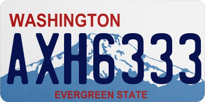 WA license plate AXH6333