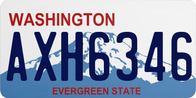 WA license plate AXH6346