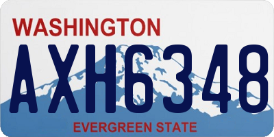 WA license plate AXH6348