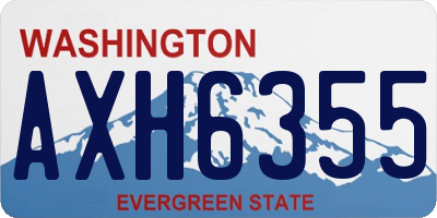 WA license plate AXH6355