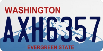 WA license plate AXH6357