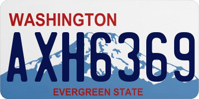WA license plate AXH6369