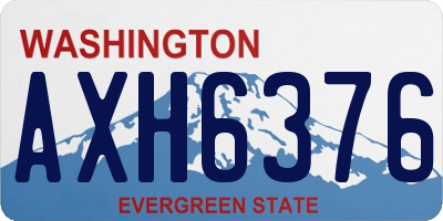 WA license plate AXH6376