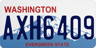 WA license plate AXH6409