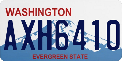 WA license plate AXH6410
