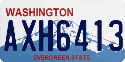 WA license plate AXH6413