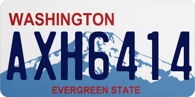 WA license plate AXH6414