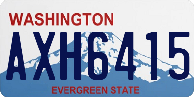 WA license plate AXH6415