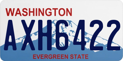 WA license plate AXH6422