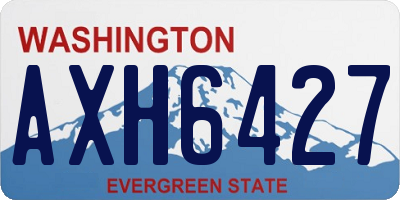 WA license plate AXH6427