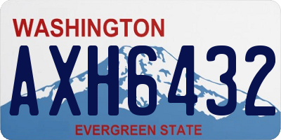 WA license plate AXH6432