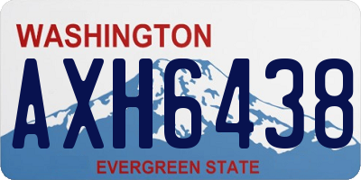 WA license plate AXH6438