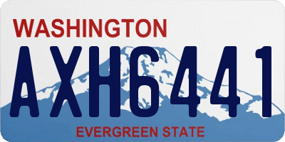 WA license plate AXH6441